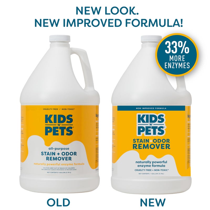 KIDS 'N' PETS Instant All-Purpose Stain & Odor Remover - Cleans Dog Pee, Cat Urine, Other Smells, Spots from Carpet, Couch, Mattress - Non-Toxic Chemicals & Child Safe Enzyme Cleaner - 1-Gallon - Image 3